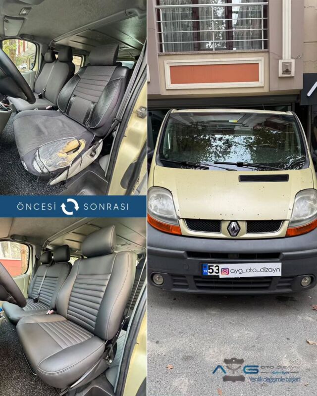 Renault Trafic Öncesi-Sonrası
Araç sahibine iyi günlerde kullanmasını diliyoruz.🤗

✅Araçta yapılan işlemler:
➡️Koltuk Kaplama
➡️Plastik Aksam Boyama
➡️Direksiyon Kaplama
➡️Taban Halısı Yenileme

💰Fiyat almak için; 0534 968 60 07

Yenilik değişimle başlar!
#renaulttrafic #aygotodizayn #otodöşeme #starlight ________________________________________________
🚘 Ayg Oto Dizayn - Profesyonel Oto Deri Döşeme
🌎www.aygotodizayn.live
☎ 0534 968 6007
🏢Ambarlı Mah. Balaban Cad.No:21/A Avcılar/İstanbul