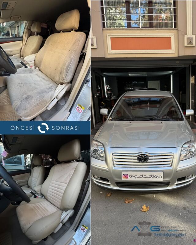 Toyota Avensis Öncesi-Sonrası
Araç sahibine iyi günlerde kullanmasını diliyoruz.🤗

✅Araçta yapılan işlemler:
➡️Koltuk Kaplama
➡️Kapı Döşemesi Kaplama
➡️Direksiyon Kaplama
➡️Emniyet Kemeri
➡️Koltuk Isıtma

💰Fiyat almak için; 0534 968 60 07

Yenilik değişimle başlar!
#toyotaavensis #aygotodizayn #otodöşeme #starlight ________________________________________________
🚘 Ayg Oto Dizayn - Profesyonel Oto Deri Döşeme
🌎www.aygotodizayn.live
☎ 0534 968 6007
🏢Ambarlı Mah. Balaban Cad.No:21/A Avcılar/İstanbul