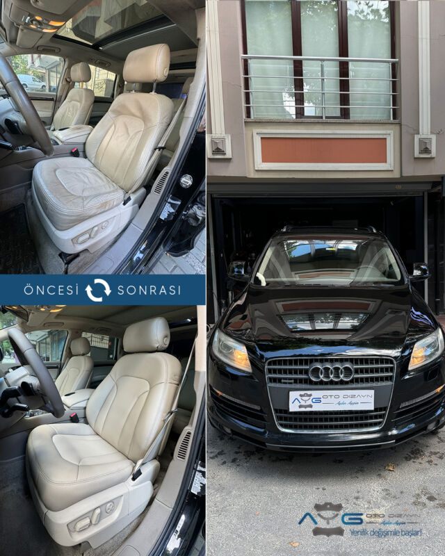 Audi Q7 Öncesi - Sonrası
Araç sahibine iyi günlerde kullanmasını diliyoruz.🤗
✅Araçta yapılan işlemler:
➡️Koltuk Kaplama
➡️Kapı Döşemesi Kaplama
➡️Direksiyon Kaplama
➡️Tavan Kaplama Kaplama
➡️Plastik Aksam Boyama

💰Fiyat almak için; 0534 968 60 07

Yenilik değişimle başlar!
#audiq7  #aygotodizayn #otodöşeme #starlight ________________________________________________
🚘 Ayg Oto Dizayn - Profesyonel Oto Deri Döşeme
🌎www.aygotodizayn.live
☎ 0534 968 6007
🏢Ambarlı Mah. Balaban Cad.No:21/A Avcılar/İstanbul