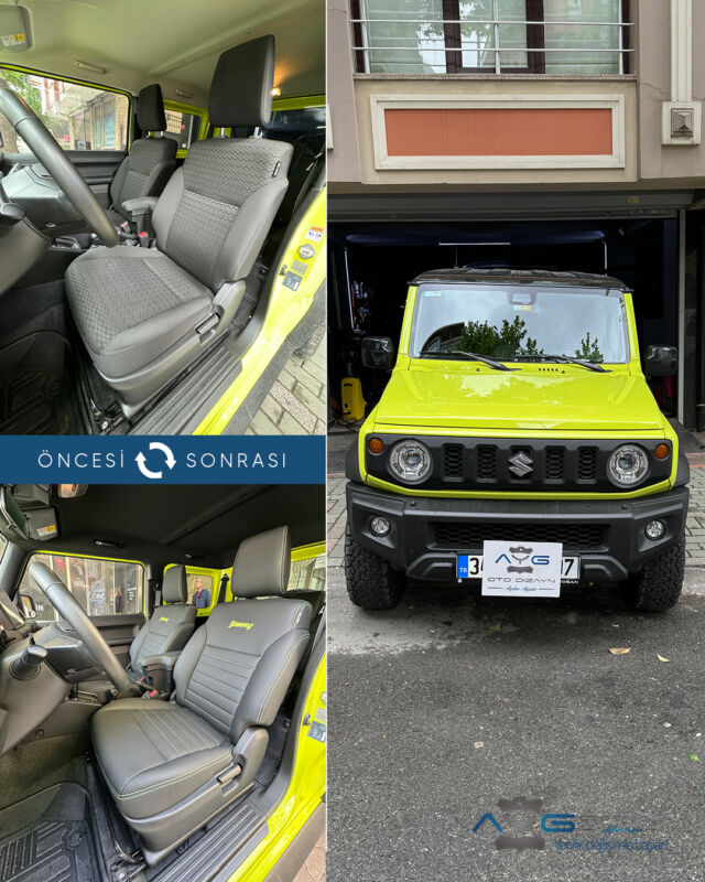 Suzuki Jimny Öncesi - Sonrası
Araç sahibine iyi günlerde kullanmasını diliyoruz.🤗

✅Araçta yapılan işlemler:
➡️Koltuk Kaplama
➡️Kapı Döşemesi Kaplama
➡️Tavan Kaplama
➡️Plastik Aksam Boyama

💰Fiyat almak için; 0534 968 60 07

Yenilik değişimle başlar!
#suzukijimny #aygotodizayn #otodöşeme #starlight ________________________________________________
🚘 Ayg Oto Dizayn - Profesyonel Oto Deri Döşeme
🌎www.aygotodizayn.live
☎ 0534 968 6007
🏢Ambarlı Mah. Balaban Cad.No:21/A Avcılar/İstanbul