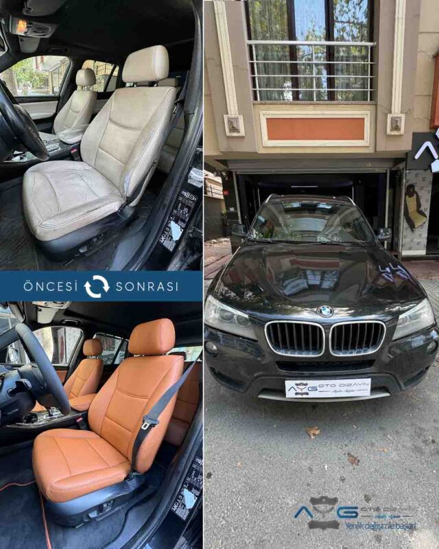 Bmw X3 Serisi Öncesi - Sonrası
Araç sahibine iyi günlerde kullanmasını diliyoruz.🤗

✅Araçta yapılan işlemler:
➡️Koltuk Kaplama
➡️Kapı Döşemesi Kaplama
➡️Direksiyon Kaplama
➡️Araca özel Paspas

💰Fiyat almak için; 0534 968 60 07

Yenilik değişimle başlar!
#bmwx3  #aygotodizayn #otodöşeme #starlight ________________________________________________
🚘 Ayg Oto Dizayn - Profesyonel Oto Deri Döşeme
🌎www.aygotodizayn.live
☎ 0534 968 6007
🏢Ambarlı Mah. Balaban Cad.No:21/A Avcılar/İstanbul