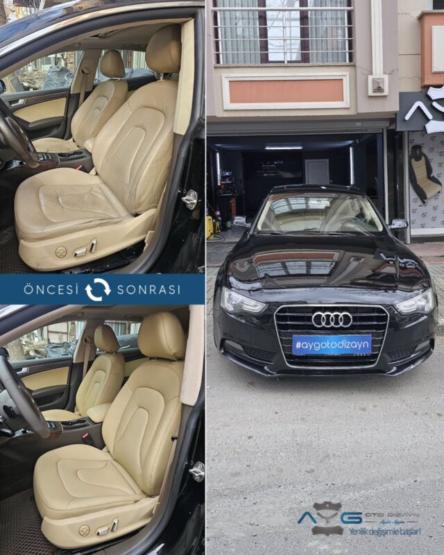 Audi A5 Öncesi - Sonrası
Araç sahibine iyi günlerde kullanmasını diliyoruz.🤗

✅Araçta yapılan işlemler:
➡️Koltuk Döşeme 
➡️Kapı Döşemesi Kaplama
➡️Taban Halısı Temizliği
➡️Emniyet Kemeri Değişimi
➡️Direksiyon Kaplama

💰Fiyat almak için; 0534 968 60 07
Yenilik değişimle başlar!
_______________________________________________
🚘 Ayg Oto Dizayn - Profesyonel Oto Deri Döşeme
🌎www.aygotodizayn.live
☎ 0534 968 6007
🏢Ambarlı Mah. Balaban Cad.No:21/A Avcılar/İstanbul