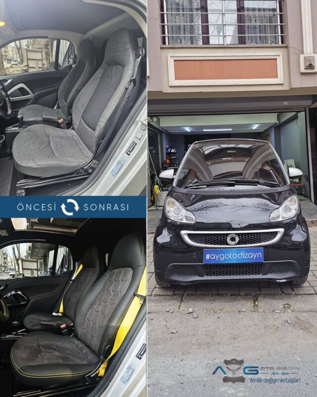 Smart Four Two Öncesi - Sonrası
Araç sahibine iyi günlerde kullanmasını diliyoruz.🤗

✅Araçta yapılan işlemler:
➡️Koltuk Döşeme
➡️Kapı Döşemesi kaplama
➡️Direksiyon Kaplama
➡️Torpido Alcantra Kaplama
➡️Tavan Siyaha Dönüşüm
➡️Araca Özel Paspas
➡️Plastik Aksam Boyama
➡️Karbon Kaplama 
➡️Renkli Emniyet Kemeri

💰Fiyat almak için; 0534 968 60 07
Yenilik değişimle başlar!
_______________________________________________
🚘 Ayg Oto Dizayn - Profesyonel Oto Deri Döşeme
🌎www.aygotodizayn.live
☎ 0534 968 6007
🏢Ambarlı Mah. Balaban Cad.No:21/A Avcılar/İstanbul
