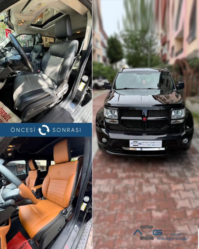 Dodge Nitro Öncesi-Sonrası 
Araç sahibine iyi günlerde kullanmasını diliyoruz.🤗

✅Araçta yapılan işlemler:
➡️Koltuk Kaplama
➡️Kapı Döşemesi Kaplama
➡️Direksiyon Kaplama
➡️Plastik Aksam Boyama
➡️Tavan Kaplama
➡️Araca özel Paspas

💰Fiyat almak için; 0534 968 60 07

Yenilik değişimle başlar!
#dodgenitro #aygotodizayn #otodöşeme #starlight ________________________________________________
🚘 Ayg Oto Dizayn - Profesyonel Oto Deri Döşeme
🌎www.aygotodizayn.live
☎ 0534 968 6007
🏢Ambarlı Mah. Balaban Cad.No:21/A Avcılar/İstanbul
