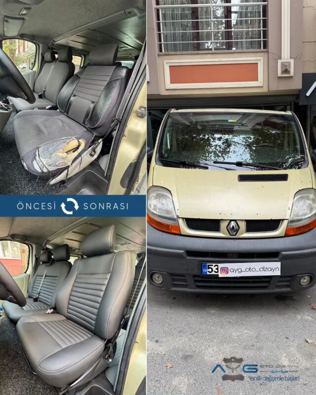 Renault Trafic Öncesi-Sonrası
Araç sahibine iyi günlerde kullanmasını diliyoruz.🤗

✅Araçta yapılan işlemler:
➡️Koltuk Kaplama
➡️Plastik Aksam Boyama
➡️Direksiyon Kaplama
➡️Taban Halısı Yenileme

💰Fiyat almak için; 0534 968 60 07

Yenilik değişimle başlar!
#renaulttrafic #aygotodizayn #otodöşeme #starlight ________________________________________________
🚘 Ayg Oto Dizayn - Profesyonel Oto Deri Döşeme
🌎www.aygotodizayn.live
☎ 0534 968 6007
🏢Ambarlı Mah. Balaban Cad.No:21/A Avcılar/İstanbul