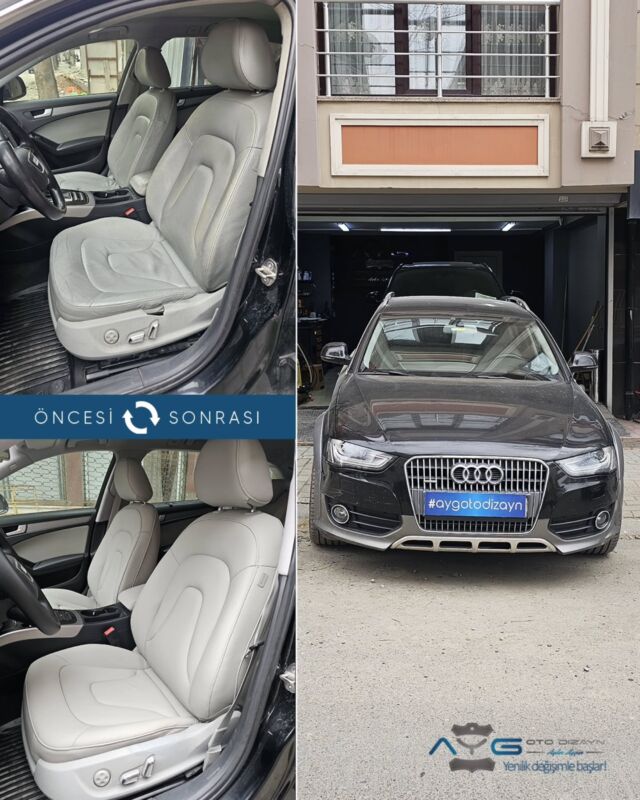 Audi A4 Öncesi - Sonrası
Araç sahibine iyi günlerde kullanmasını diliyoruz.🤗

✅Araçta yapılan işlemler:
➡️Koltuk Döşeme 
➡️Kapı Döşemesi Kaplama
➡️Direksiyon Kaplama
➡️Tavan Kaplama

💰Fiyat almak için; 0534 968 60 07
Yenilik değişimle başlar!
_______________________________________________
🚘 Ayg Oto Dizayn - Profesyonel Oto Deri Döşeme
🌎www.aygotodizayn.live
☎ 0534 968 6007
🏢Ambarlı Mah. Balaban Cad.No:21/A Avcılar/İstanbul
