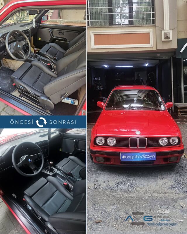 Bmw E30 Öncesi - Sonrası
Araç sahibine iyi günlerde kullanmasını diliyoruz.🤗

✅Araçta yapılan işlemler:
➡️Arka Koltuk Döşeme
➡️Tavan Siyaha Dönüşüm
➡️Direksiyon Kaplama
➡️Taban Halısı Kaplama
➡️Plastik Aksam Boyama
➡️M Çizgili Kemer Uygulaması

💰Fiyat almak için; 0534 968 60 07
Yenilik değişimle başlar!
_______________________________________________
🚘 Ayg Oto Dizayn - Profesyonel Oto Deri Döşeme
🌎www.aygotodizayn.live
☎ 0534 968 6007
🏢Ambarlı Mah. Balaban Cad.No:21/A Avcılar/İstanbul