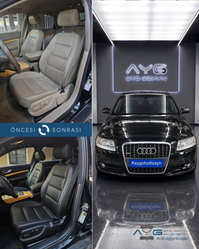 Audi A6 Öncesi - Sonrası
Araç sahibine iyi günlerde kullanmasını diliyoruz.🤗

✅Araçta yapılan işlemler:
➡️Koltuk Döşeme
➡️Kapı Döşemesi Kaplama
➡️Tavan Döşemesi Renk Değişimi 
➡️Plastik Aksam Boyama
➡️Taban Halısı Kaplama
➡️Direksiyon Kaplama
➡️Emniyet Kemeri Değişimi
➡️Torpido Renk Değişimi
➡️Araca Özel Paspas

💰Fiyat almak için; 0534 968 60 07
Yenilik değişimle başlar!
_______________________________________________
🚘 Ayg Oto Dizayn - Profesyonel Oto Deri Döşeme
🌎www.aygotodizayn.live
☎ 0534 968 6007
🏢Ambarlı Mah. Balaban Cad.No:21/A Avcılar/İstanbul