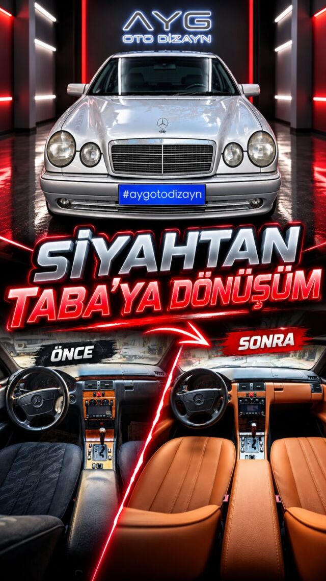 Mercedes E W210 Serisi Öncesi - Sonrası
Araç sahibine iyi günlerde kullanmasını diliyoruz.🤗

✅Araçta yapılan işlemler:
➡️Koltuk Döşeme
➡️Kapı Döşemesi Kaplama
➡️Tavan Döşemesi Renk Değişimi 
➡️Plastik Aksam Boyama
➡️Taban Halısı Kaplama
➡️Maun Kaplama
➡️Direksiyon Kaplama

💰Fiyat almak için; 0534 968 60 07
Yenilik değişimle başlar!
_______________________________________________
🚘 Ayg Oto Dizayn - Profesyonel Oto Deri Döşeme
🌎www.aygotodizayn.live
☎ 0534 968 6007
🏢Ambarlı Mah. Balaban Cad.No:21/A Avcılar/İstanbul