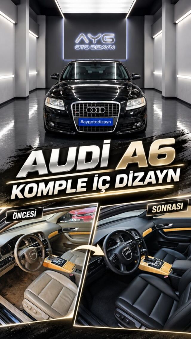 Audi A6 Öncesi - Sonrası
Araç sahibine iyi günlerde kullanmasını diliyoruz.🤗

✅Araçta yapılan işlemler:
➡️Koltuk Döşeme
➡️Kapı Döşemesi Kaplama
➡️Tavan Döşemesi Renk Değişimi 
➡️Plastik Aksam Boyama
➡️Taban Halısı Kaplama
➡️Direksiyon Kaplama
➡️Emniyet Kemeri Değişimi
➡️Torpido Renk Değişimi
➡️Araca Özel Paspas

💰Fiyat almak için; 0534 968 60 07
Yenilik değişimle başlar!
_______________________________________________
🚘 Ayg Oto Dizayn - Profesyonel Oto Deri Döşeme
🌎www.aygotodizayn.live
☎ 0534 968 6007
🏢Ambarlı Mah. Balaban Cad.No:21/A Avcılar/İstanbul